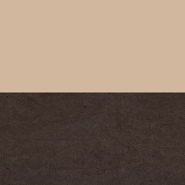 Dark clay, cappuccino glaze