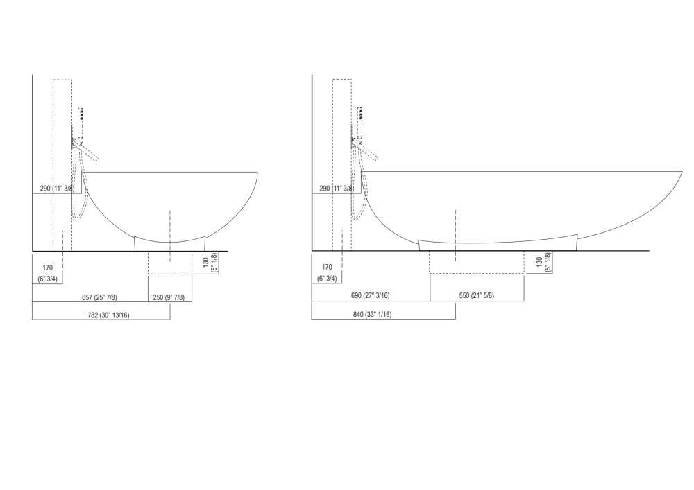 Abmessungen für Zapfsäule<br>