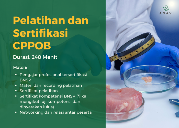 Pelatihan dan Sertifikasi Cara Produksi Pangan Olahan yang Baik (CPPOB)