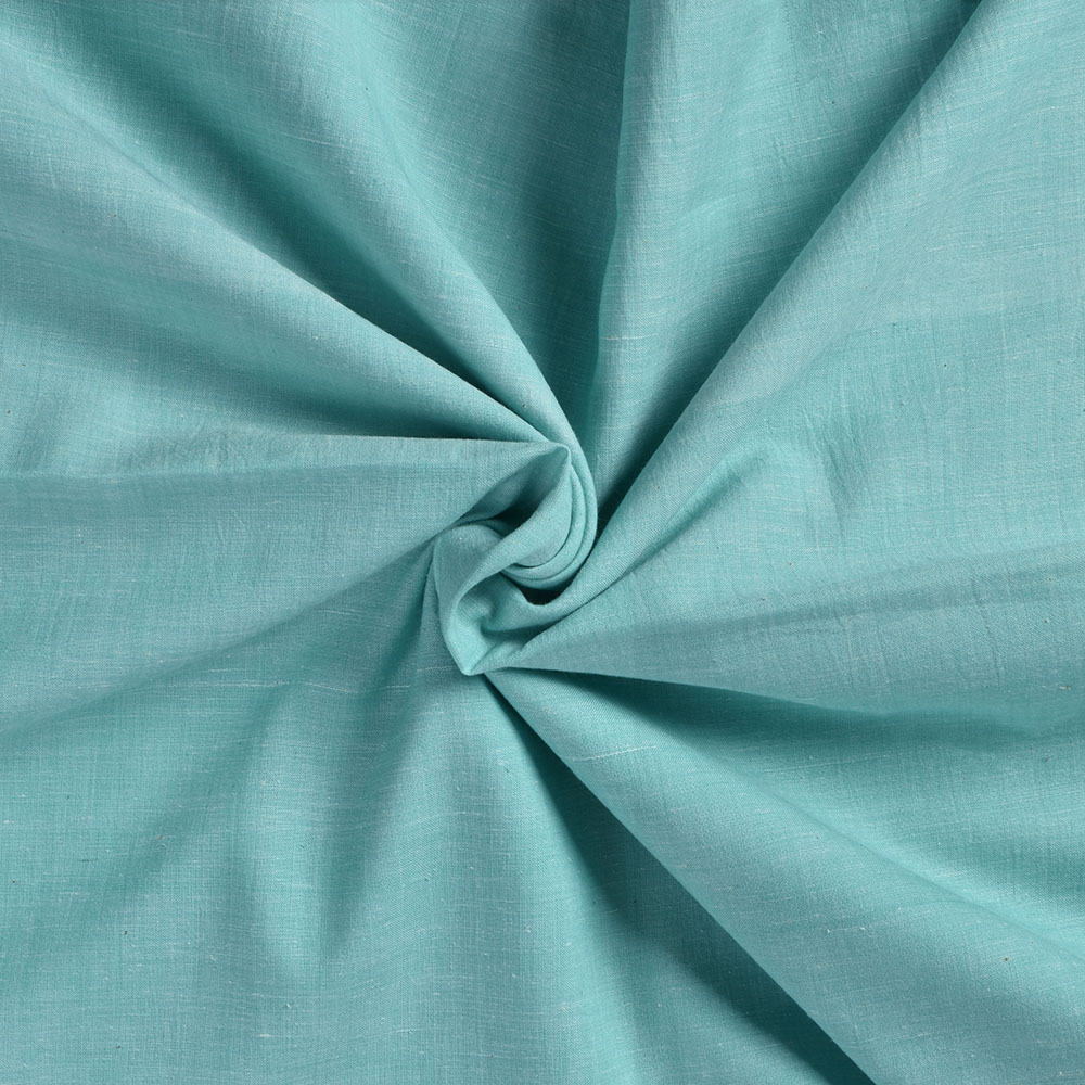 lightweight 125gsm plain weave teal 100% cotton poplin with brushed mercerized finish