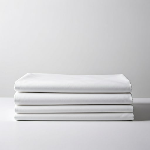 Premium folded white hotel linens with crisp texture