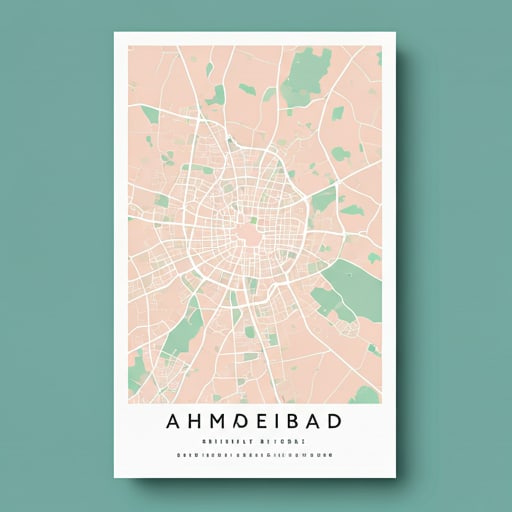 Map showing Ahmedabad city area