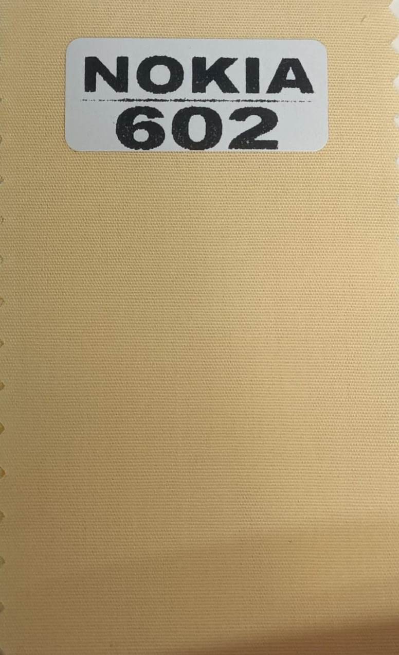 Nokia-602 100% Cotton plain/poplin weave, Butter Yellow, mercerized & silicon finishes, 125 GSM