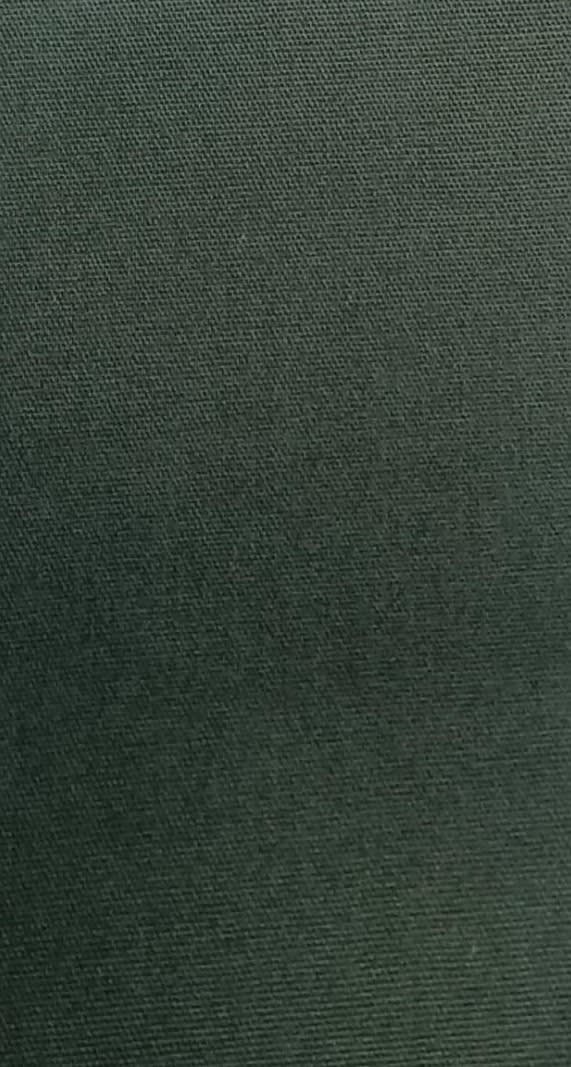 Nokia Deep Olive 100% cotton poplin plain weave, mercerized & silicon chemical; brushed, carbon, laffer mechanical, 125 GSM