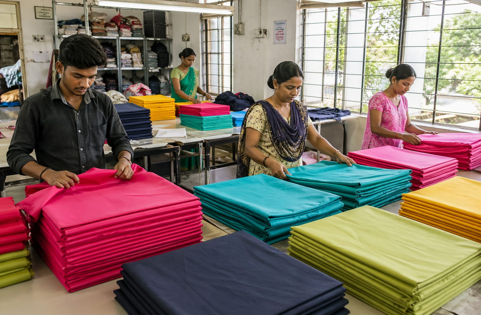 Solid Dyed Poplin Fabric in Valsad