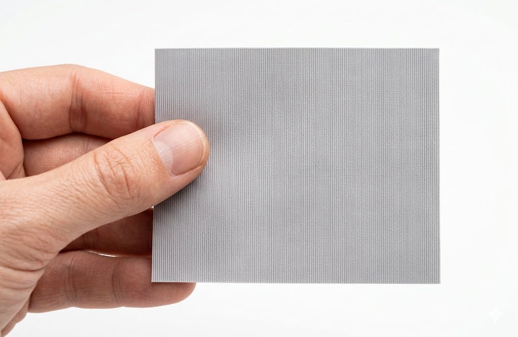 Buyer checking cotton poplin texture and plain-weave construction