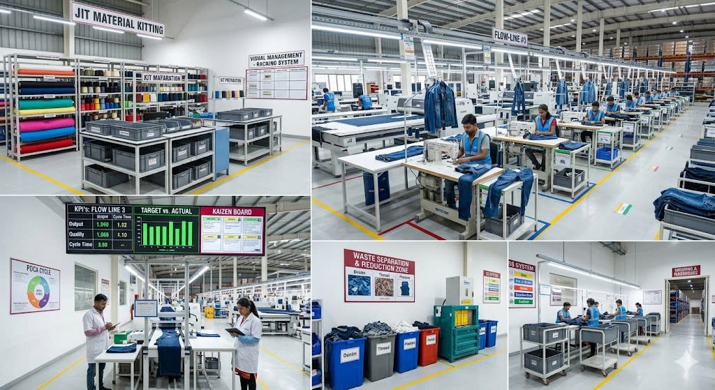 Textile production workflow for garment manufacturing efficiency