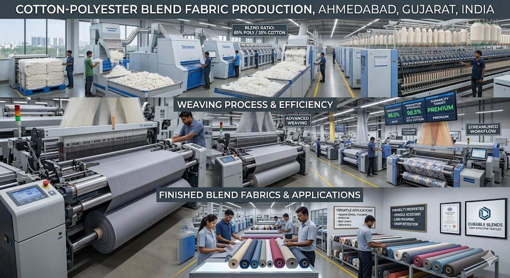 Cotton polyester fabric selection for bulk apparel production
