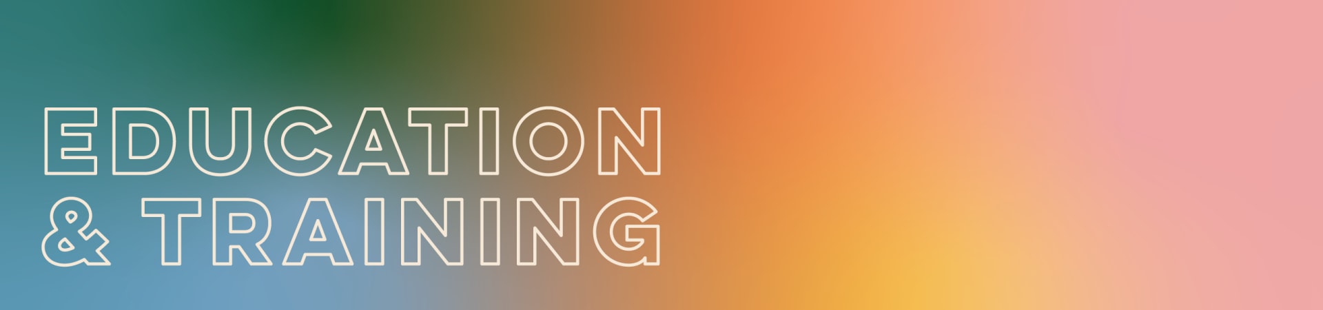 Rainbow Gradient Education Banner