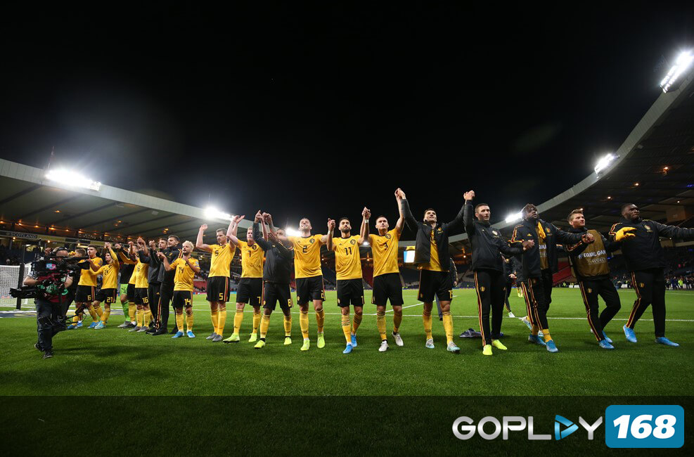 Selebrasi Kemenangan Seluruh Tim Belgium