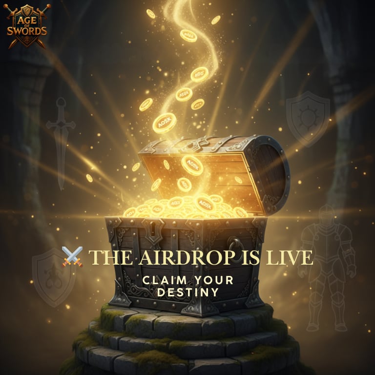 Featured image for The AOSX Airdrop Is Live — Begin Your First Quest in the Age of Swords and Claim the Treasure of AOSX