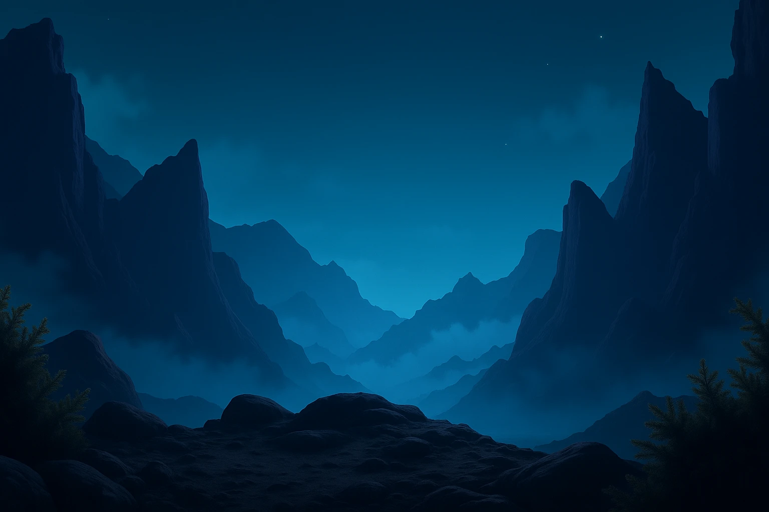 Epic fantasy sunset background with dramatic sky