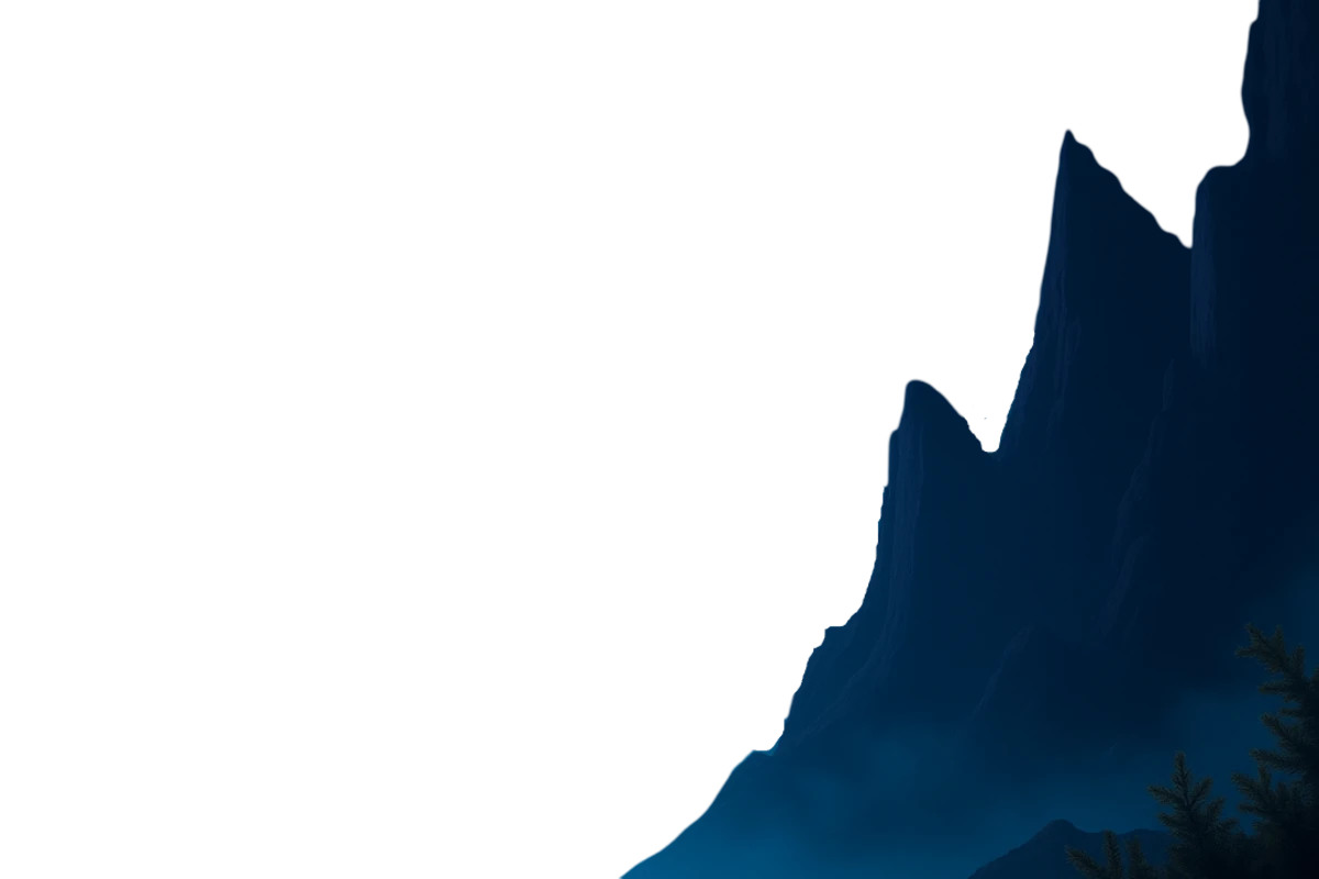 Majestic mountain landscape in fantasy game world