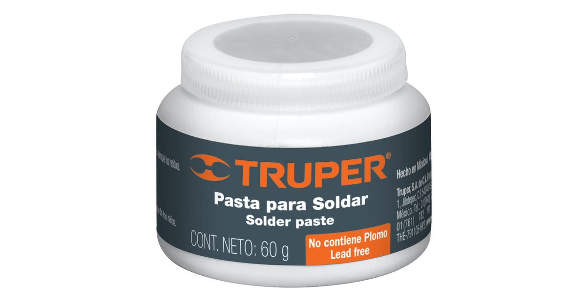 Truper PASO-60, Pasta para soldar, base de petrolato, 60 gramos