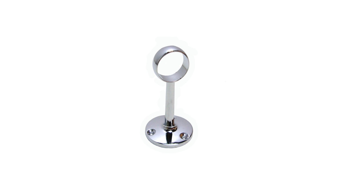 Soporte Central Para Riel De Armario – 4 Piezas Cromado Redondo 25mm, Ajustable 75-95mm