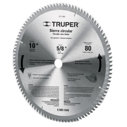 Disco Sierra Circ 10 Truper St-1060e 18308