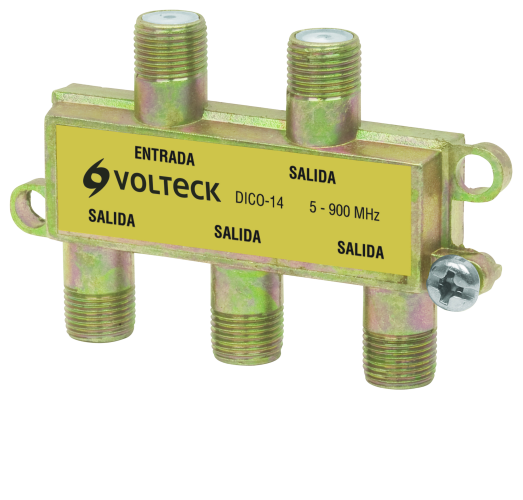 Spliter Cable Coaxial 4 Salid Volteck Dico14 48477 Agencia Global