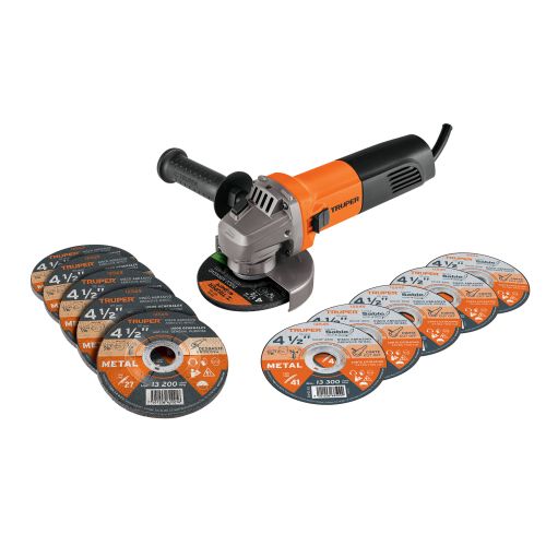 Pulidora Truper Profesional Esma-4-1/2a9d 850w Con 5 Discos Y 5 Desbastes  101544 | Agencia Global