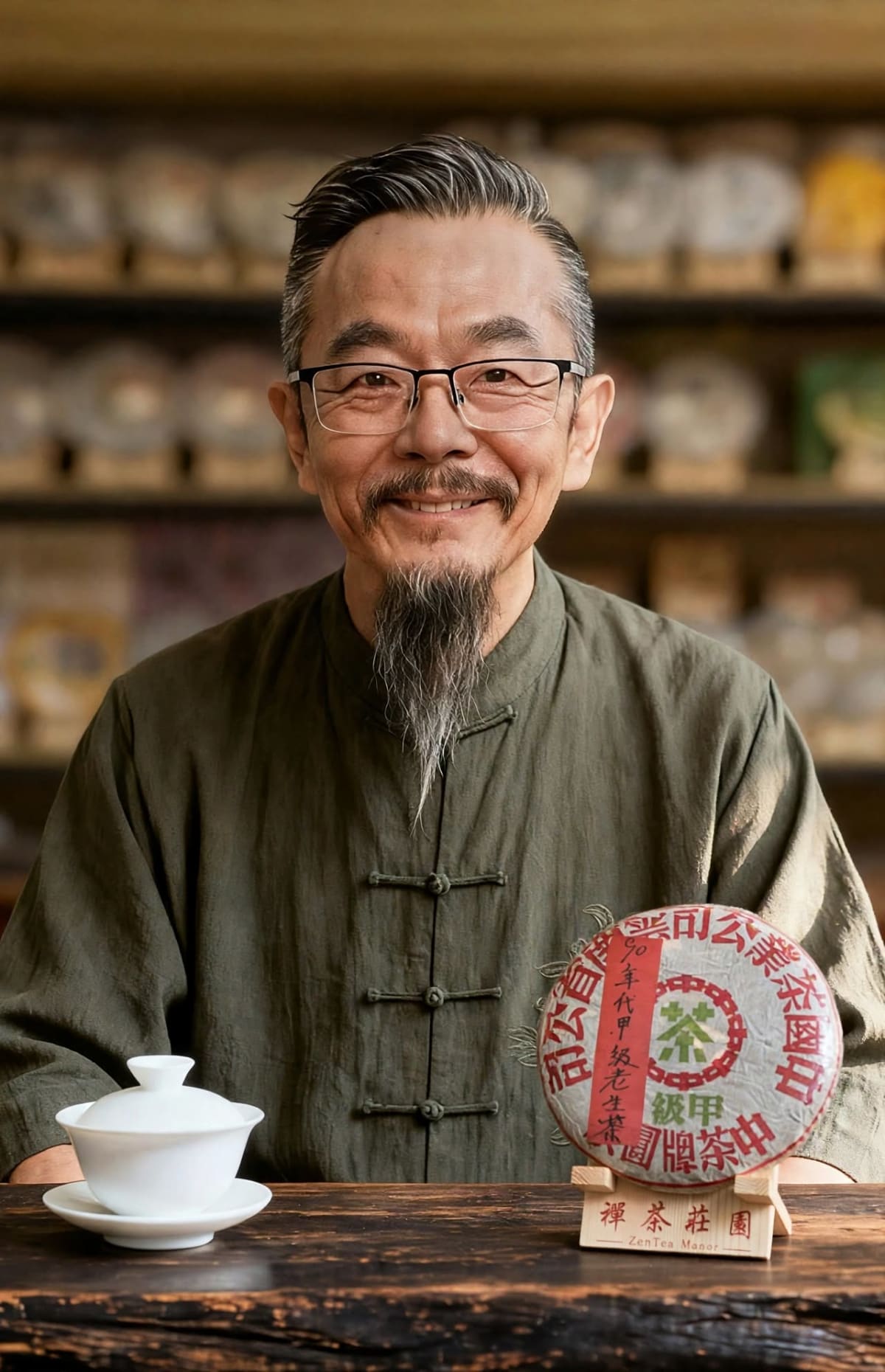 CA-002 甲級老生茶·綠印甲級(中茶牌圓茶·含甲級大字綠印標籤實錄) 封面
