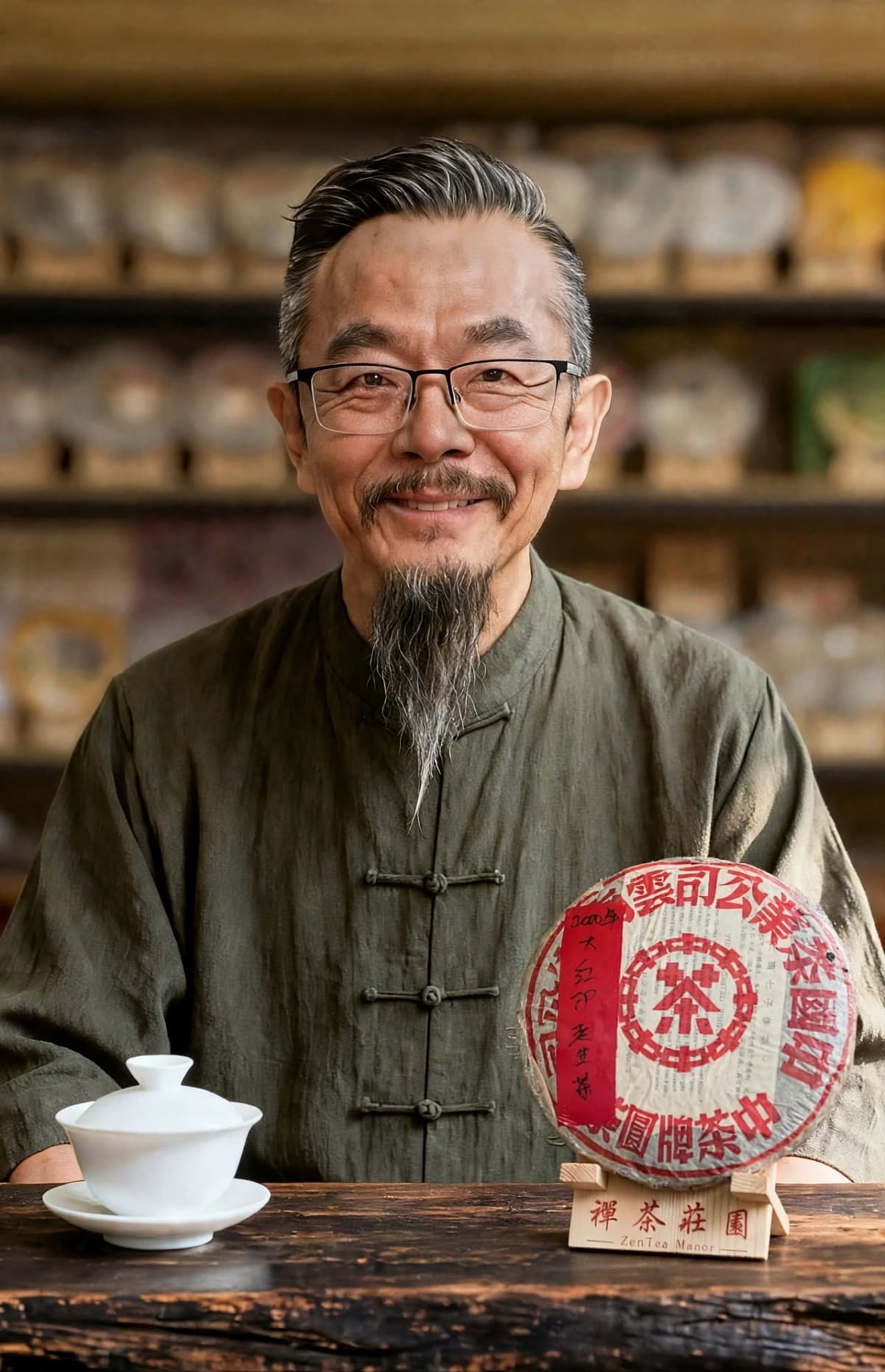 CA-003 2000年大紅印老生茶(老料新壓) 封面