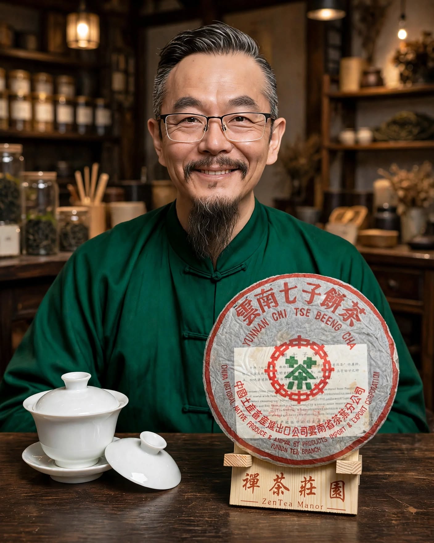 CA-037 中茶綠印 1999 班章精品七子餅(熟茶) 封面
