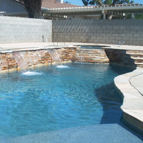 MSI Stacked Stone Pool with Waterfalls