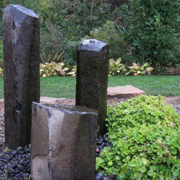Basalt Fountains in a Garden