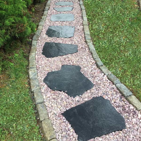 Steppers with Crushed Stone &amp; Belgian Blocks