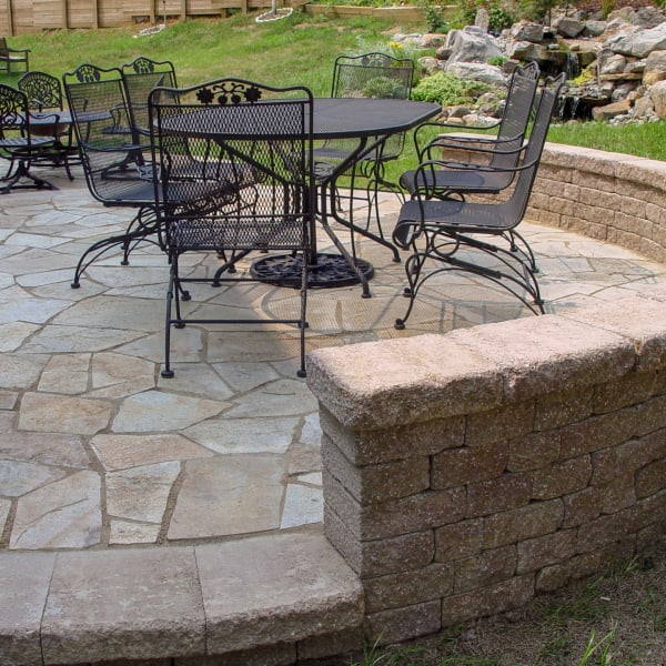 Irregular Flagstone Circular Patio