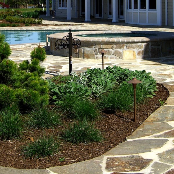 Irregular Flagstone Patio Poolside
