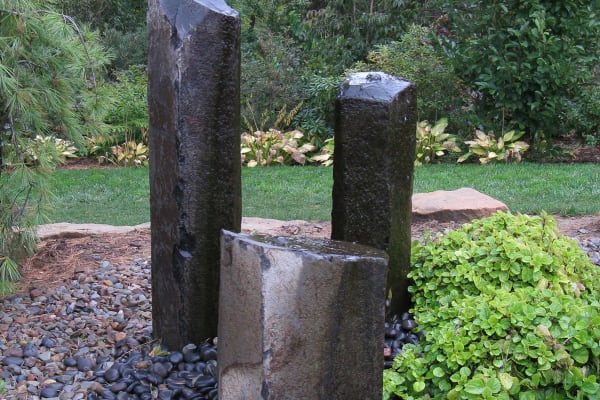 Basalt Fountains in a Garden