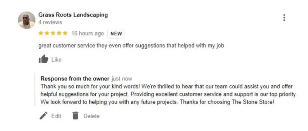 Customer Review Screenshot