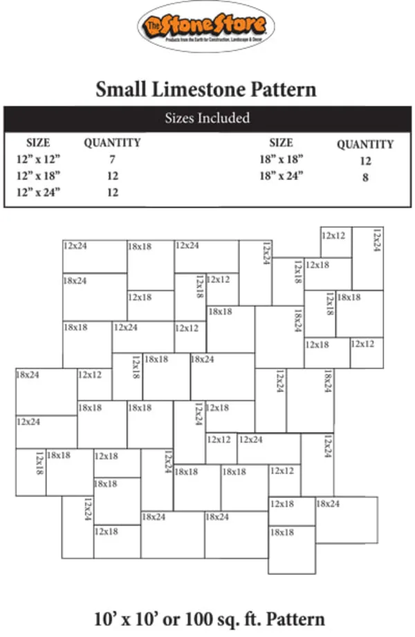 Small Limestone Flooring Pattern