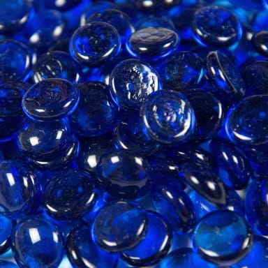 Sapphire Blue Glass Rounded