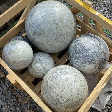 Gray, White & Tan Granite Orbs - various sizes