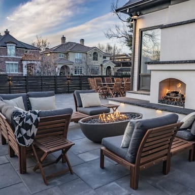 Kulm™ Fire Bowl - Black Sand Travertine