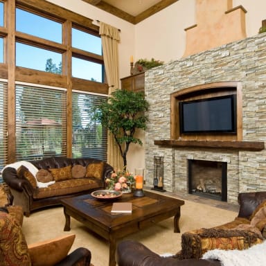 Golden Honey Quartzite Split Face Living Room