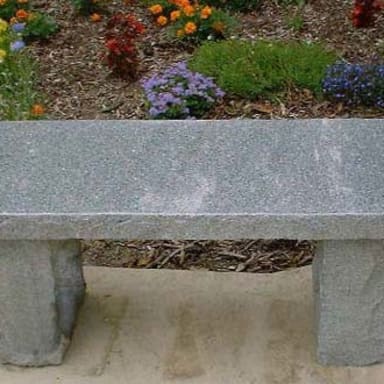 Blue Gray Stone Bench