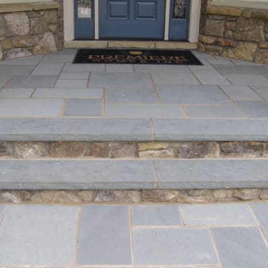 Bluestone Tread with Stone Walls