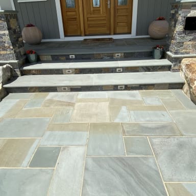 natural stone; flagstone, stone veneer, boulders, gravel, stone pavers, bluestone, belgian block, crushed stone, security boulders, pebbles