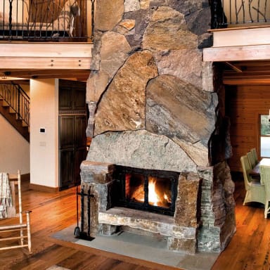 Champlain Stone Fireplace