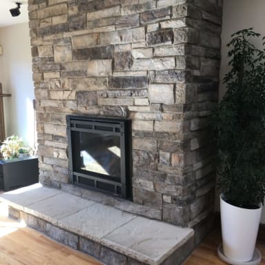 Cultured Stone Country Ledgestone Ashfall Interior Fireplace