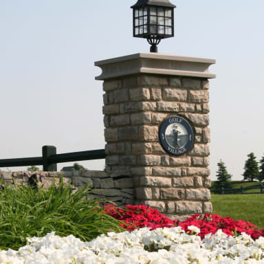 Dutch-Quality Limestone Driveway Pillars