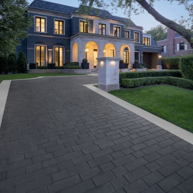Techo-Bloc Linea Paver Onyx Black Large Driveway