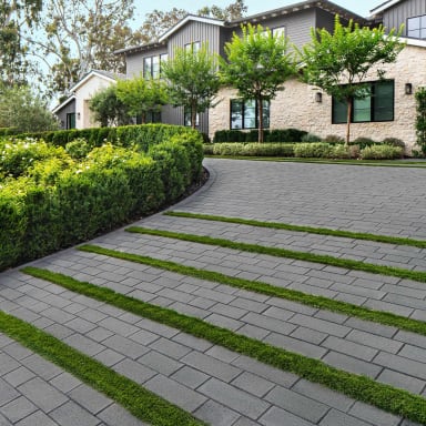 Techo-Bloc Linea Paver Shale Grey Large Driveway 2