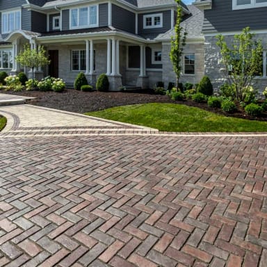 Unilock Town Hall Driveways 3 Color Blend