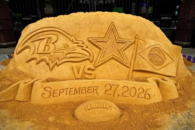 Sept 27, 2026 Sand Sculpture for the Baltimore Ravens vs. Pittsburgh Steelers