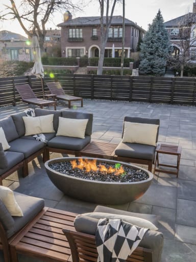 Kindred Black Sand Travertine Fire Bowl