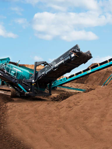 Screening topsoil at our headquarters in Harmans, MD