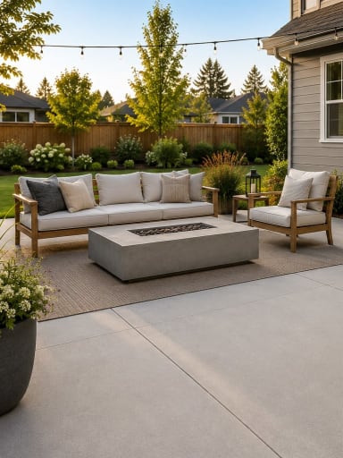 Poured Concrete Patio